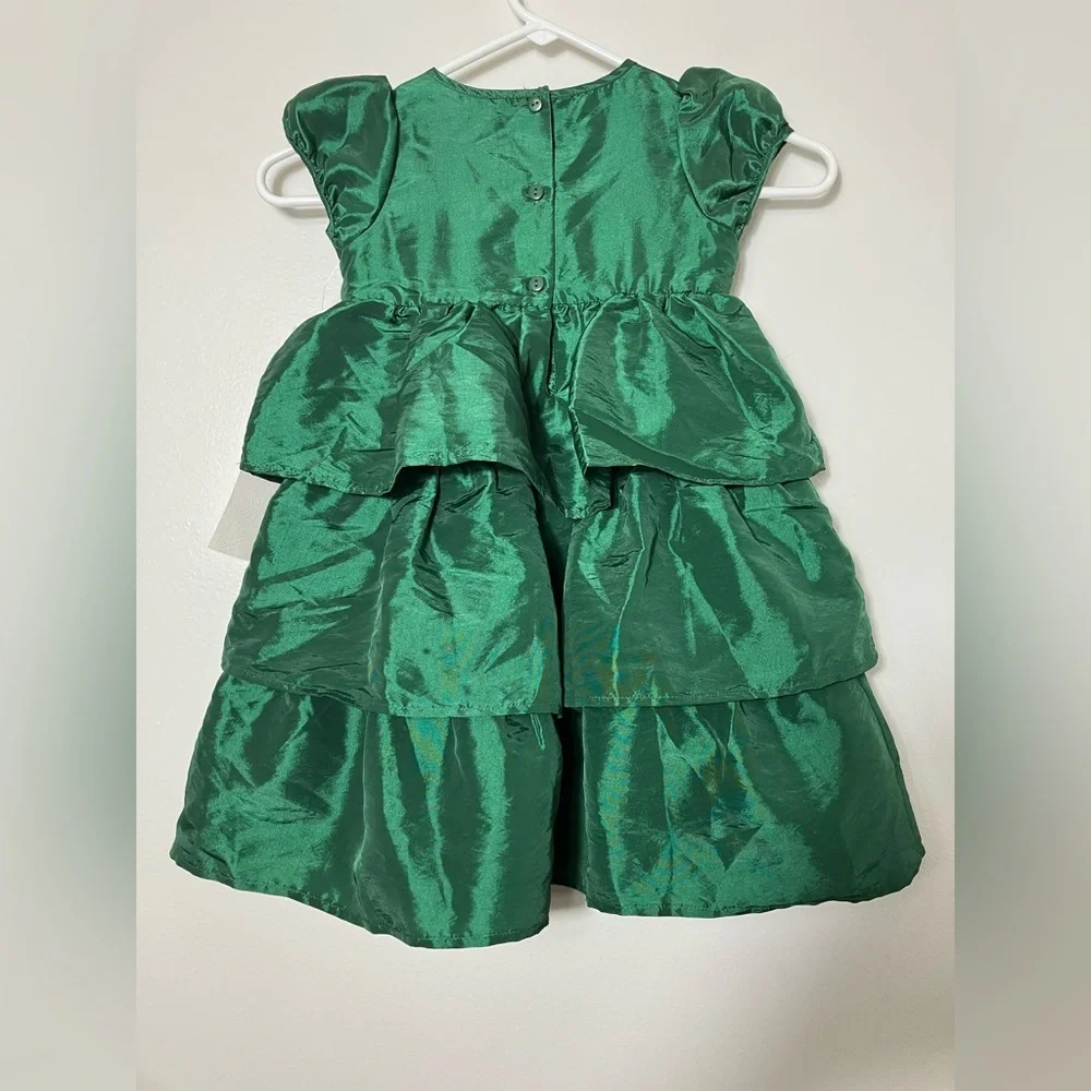 NEW!!!! Camilla Dress Kids 4 Green Formal Tiered Ruffle Wedding/ Pageant  Dress￼